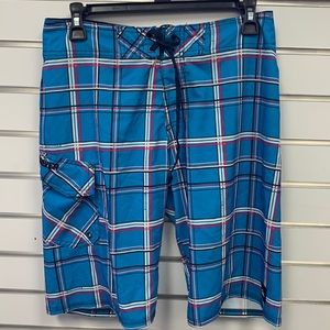 Quicksilver Teal Blue Swim Trunks